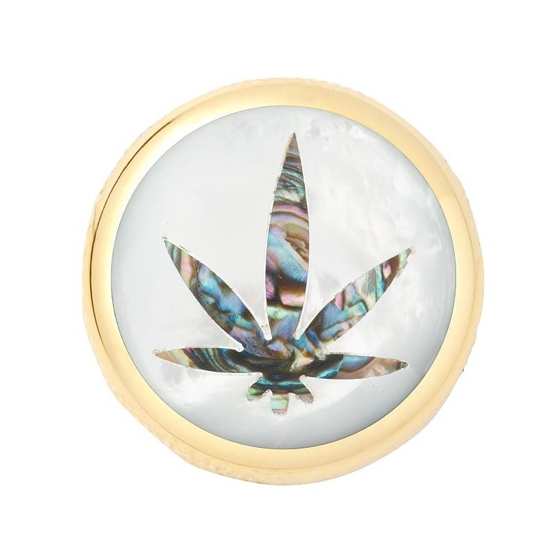 Framus & Warwick - Stacked Potentiometer Dome Knob, Cannabis, Inlay - Gold